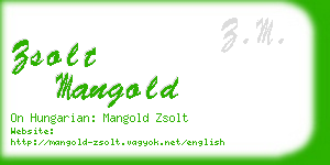 zsolt mangold business card